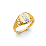 14K Two-Tone Gold Men's Our Lady of Guadalupe Ring