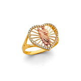 14K Two-Tone Gold St. Jude Heart Ring