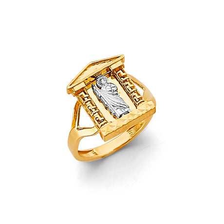 14K Two-Tone Gold St. Jude Shrine Ring