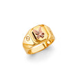14K Two-Tone Gold Eagle Signet Ring