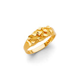 14K Yellow Gold Petite Nugget Band Ladies' Ring