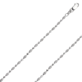 14K REAL Yellow White Gold 2.00mm High Polished Diamond Cut Ball Bead Pendant Chains