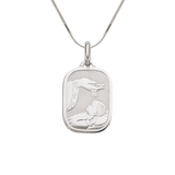 14K Yellow Gold High Polished Baptism Religious Pendant