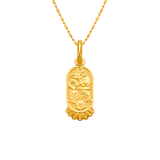 14K Yellow Gold High Polished Goodluck Religious Pendant