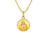 14K Yellow Gold High Polished Baptism Religious Pendant