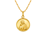 14K Yellow Gold High Polished Baptism Religious Pendant