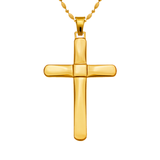 14K Yellow Gold High Polished Cross Religious, crucifix Pendant