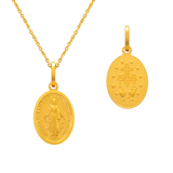 14K Yellow Gold Hollow Baptism Charm Religious Pendant