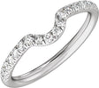 Platinum Oval Claw-Prong Accented Lab-Grown Diamond Matching Band – 1/3 CTW