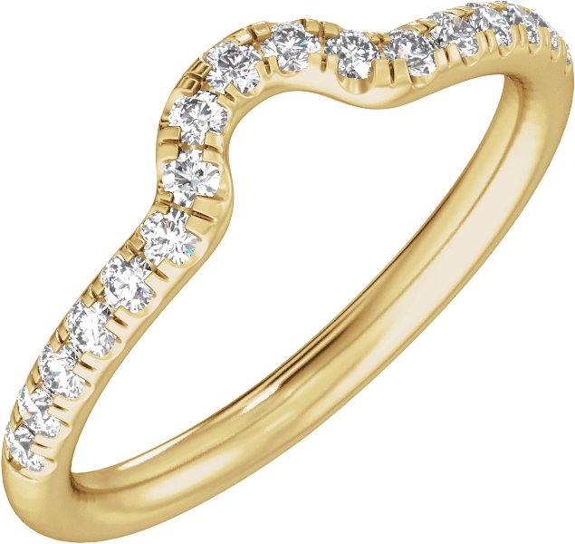 14K Gold Radiant Claw-Prong Accented Lab-Grown Diamond Matching Band – 1/3 CTW - Yellow Gold