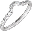 Platinum Radiant Claw-Prong Accented Lab-Grown Diamond Matching Band – 1/3 CTW