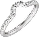 Platinum Radiant Claw-Prong Accented Lab-Grown Diamond Matching Band – 1/3 CTW