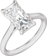 Platinum Radiant Claw-Prong Solitaire Lab-Grown Diamond Engagement Ring – 1–3 CTW