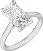 Platinum Radiant Claw-Prong Solitaire Lab-Grown Diamond Engagement Ring – 1–3 CTW
