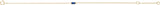 14K Gold Straight Baguette Natural Blue Sapphire Baguette Bracelet - Yellow Gold - view 2