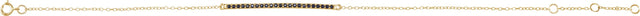 14K Gold Round Natural Blue Sapphire Accented Bar Bracelet - Yellow Gold - view 4