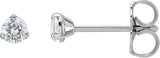 14K Gold Lab-Grown Moissanite Round 3-Prong Claw Cocktail-Style Stud Earrings - White Gold