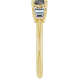 14K Gold Round Natural Gray Spinel & Natural Diamond Accented Ring - Yellow Gold - view 4