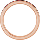 14K Gold Lab-Grown Ruby Straight Baguette Stackable Ring - Rose Gold - view 2