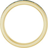 14K Gold Lab-Grown Alexandrite Straight Baguette Stackable Ring - Yellow Gold - view 2