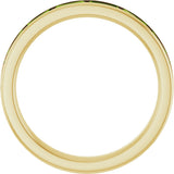 14K Gold Natural Peridot Straight Baguette Stackable Ring - Yellow Gold - view 2