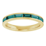 14K Gold Lab-Grown Alexandrite Straight Baguette Stackable Ring - Yellow Gold - view 3