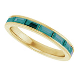 14K Gold Lab-Grown Alexandrite Straight Baguette Stackable Ring - Yellow Gold - view 5