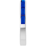 14K Gold Lab-Grown Blue Sapphire Straight Baguette Stackable Ring - White Gold - view 4