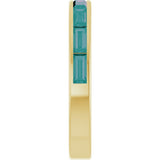 14K Gold Lab-Grown Alexandrite Straight Baguette Stackable Ring - Yellow Gold - view 4