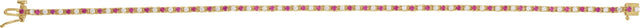 14K Gold Round Natural Ruby & Natural Diamond Line Bracelet - Yellow Gold - view 7