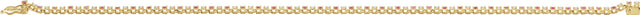 14K Gold Round Natural Ruby & Natural Diamond Line Bracelet - Yellow Gold - view 8