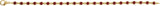 14K Gold Round Natural Mozambique Garnet Line Bracelet - Yellow Gold - view 3