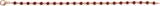 14K Gold Round Natural Mozambique Garnet Line Bracelet - Rose Gold - view 2