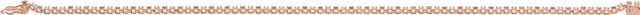 14K Gold Round Natural Ruby & Natural Diamond Line Bracelet - Rose Gold - view 8