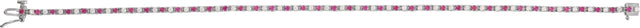 14K Gold Round Natural Ruby & Natural Diamond Line Bracelet - White Gold - view 7