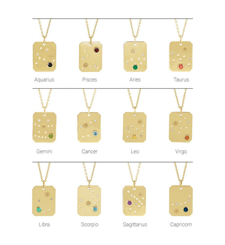 Platinum Round Natural Emerald & Natural Diamond Aries Constellation Necklace or Pendant - view 2