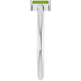 Platinum Straight Baguette Natural Peridot Stackable Ring - view 4