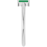 Platinum Straight Baguette Lab-Grown Emerald Stackable Ring - view 4