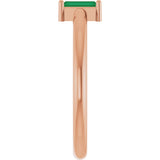 14K Gold Straight Baguette Lab-Grown Emerald Stackable Ring - Rose Gold - view 4