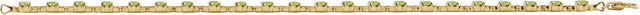 14K Gold Round Natural Peridot Line Bracelet - Yellow Gold - view 4