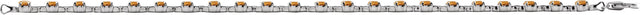 14K Gold Round Natural Citrine Line Bracelet - White Gold - view 4