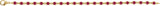14K Gold Round Lab-Grown Ruby Line Bracelet – 3.5mm Stones - Yellow Gold - view 2