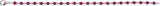 14K Gold Round Lab-Grown Ruby Line Bracelet – 3.5mm Stones - White Gold - view 2