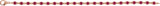 14K Gold Round Lab-Grown Ruby Line Bracelet – 3.5mm Stones - Rose Gold - view 2