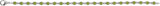 14K Gold Round Natural Peridot Line Bracelet - White Gold - view 2