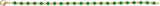 14K Gold Round Lab-Grown Emerald Line Bracelet – 3.5mm Stones - Yellow Gold - view 2