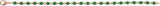 14K Gold Round Lab-Grown Emerald Line Bracelet – 3.5mm Stones - Rose Gold - view 3
