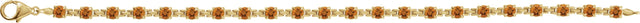 14K Gold Round Natural Citrine Line Bracelet - Yellow Gold - view 2