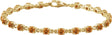 14K Gold Round Natural Citrine Line Bracelet - Yellow Gold