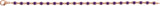 14K Gold Round Natural Amethyst Line Bracelet - Rose Gold - view 2